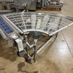 Used Flat Flex turn conveyor with discharge Used Flat Flex turn conveyor with discharge