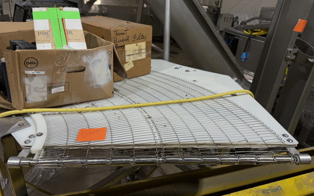 Used Flat Flex Turn Conveyor No Discharge
