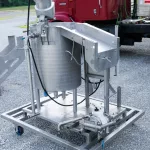 Mixer with cooled tank and mixer