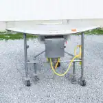 Used Turn conveyor, 90 degree, flat top, single speed